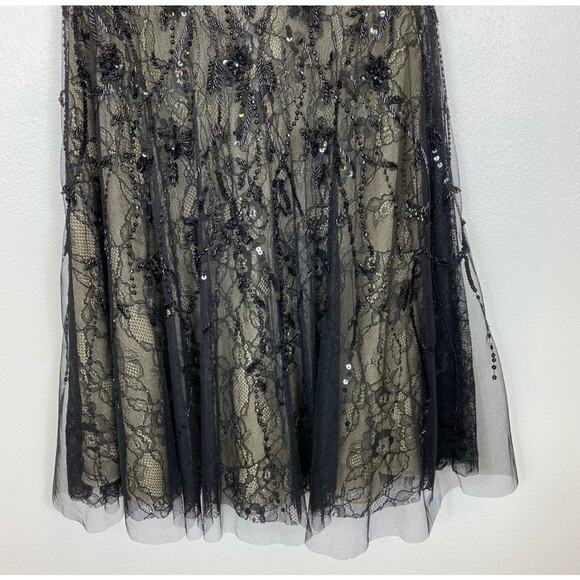Basix Black Label Sequin Beaded Lace Dress Size 6 - Picture 5 of 13